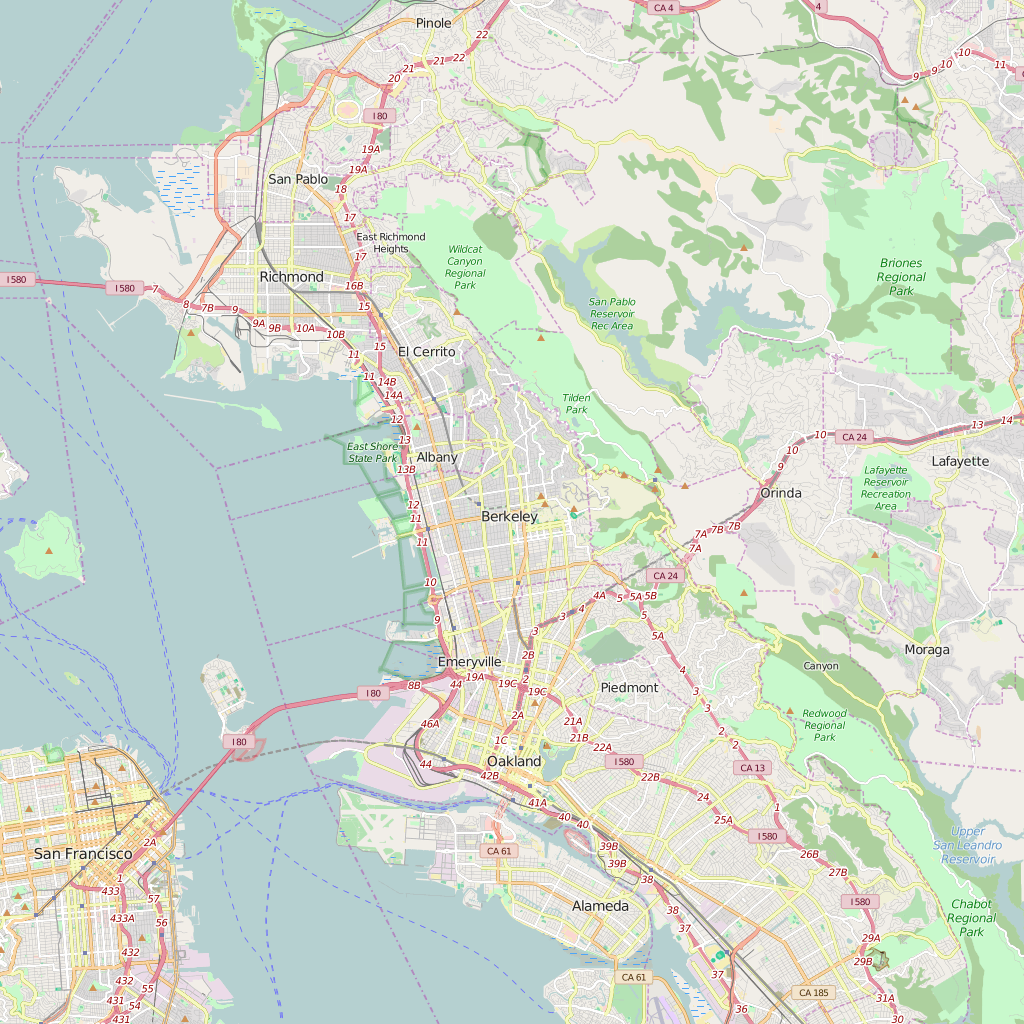 Editable Vector City Street Map Berkeley California USA