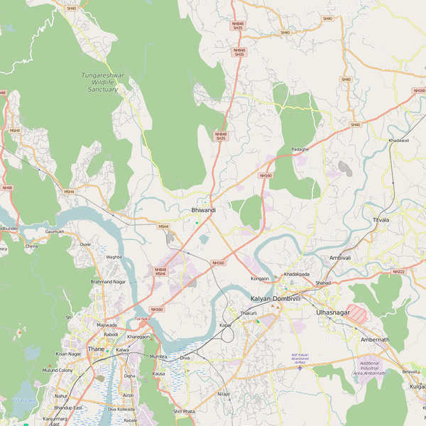 Editable City Map of Bhiwandi