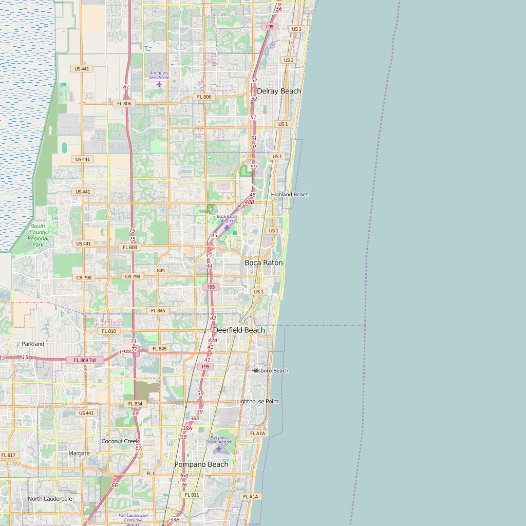 Detailed Editable Vector Map of Boca Raton – Map Illustrators