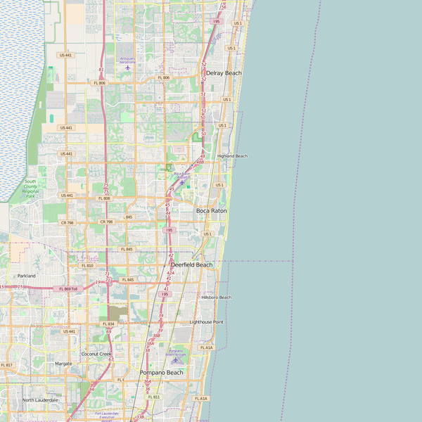 Detailed Editable Vector Map of Boca Raton – Map Illustrators