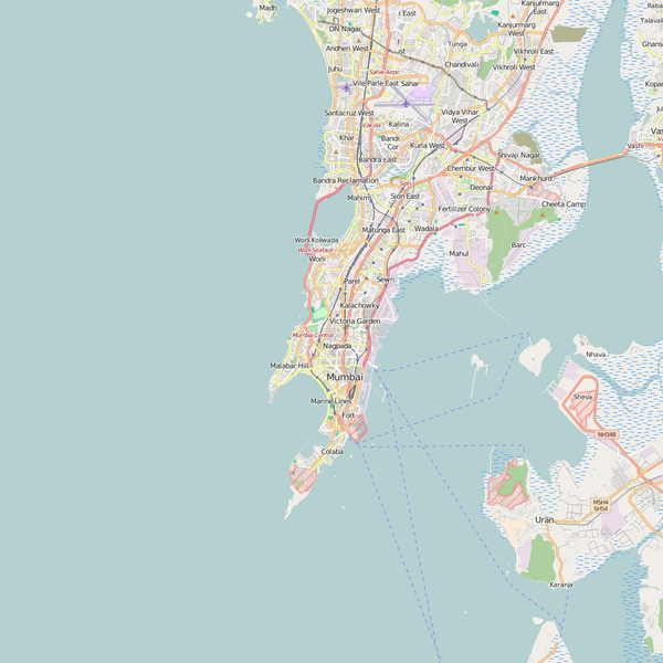 Editable City Map of Bombay