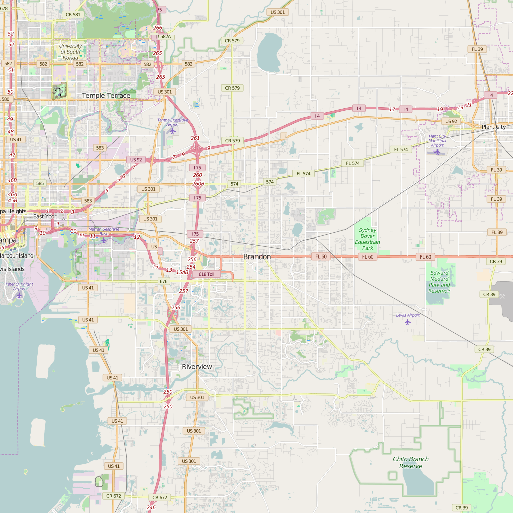 Florida Rigde Map Map Of Florida Brandon Fl