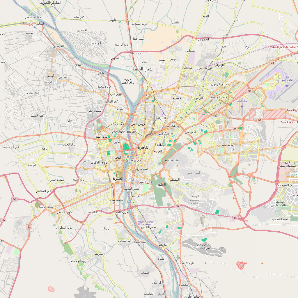 Editable City Map of Cairo