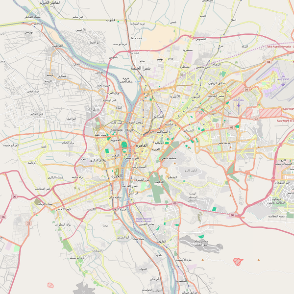 Editable City Map of Cairo