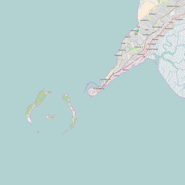 Editable City Map of Conakry