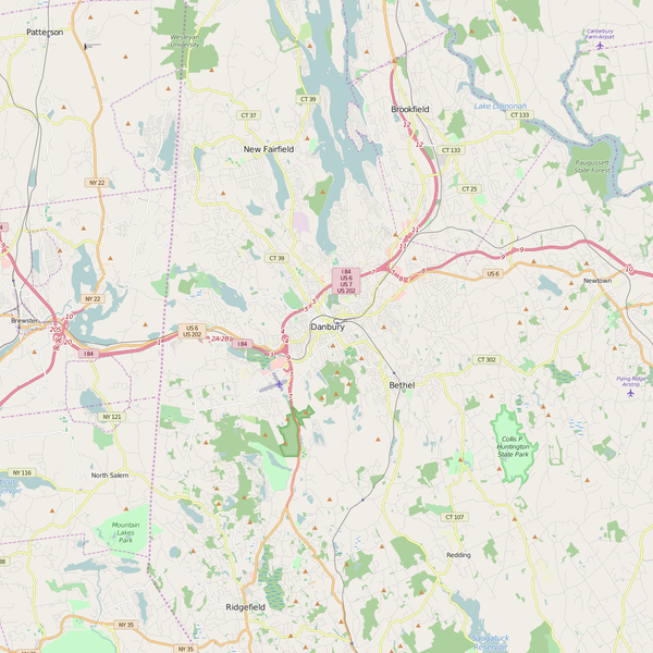Editable City Map of Danbury, CT