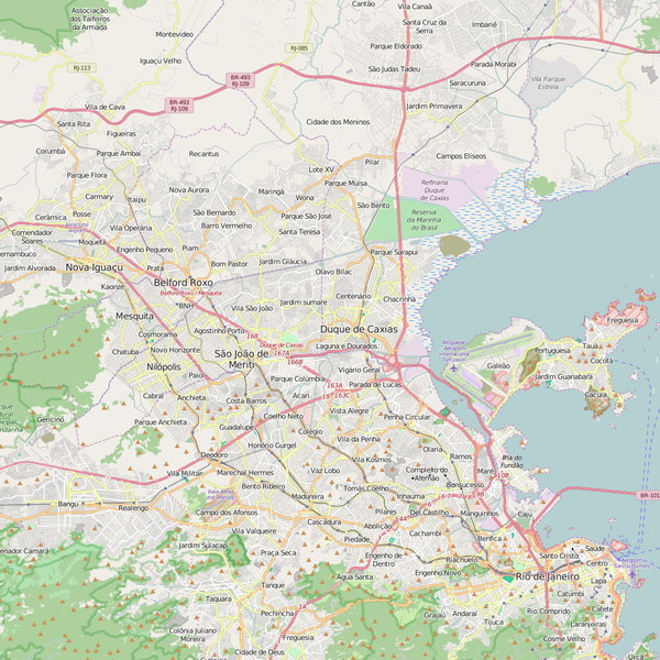 Editable City Map of Duque de Caxias