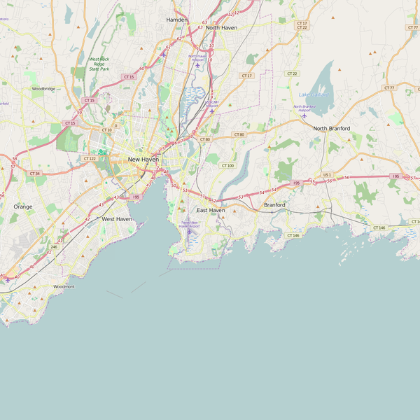 Editable City Map of East Haven, CT