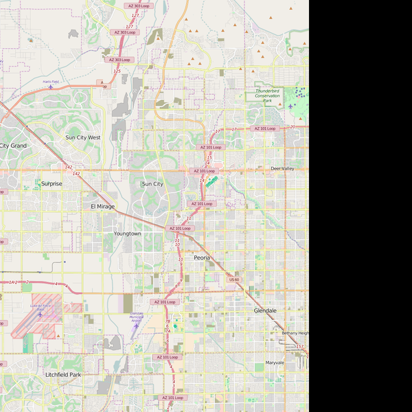 Editable City Map of El Mirage, AZ