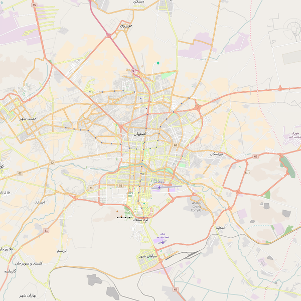 Editable City Map of Esfahan