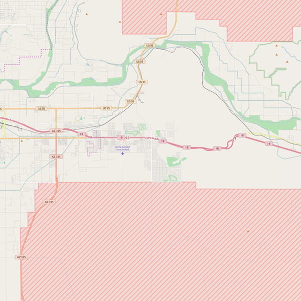 Editable City Map of Fortuna Foothills, AZ