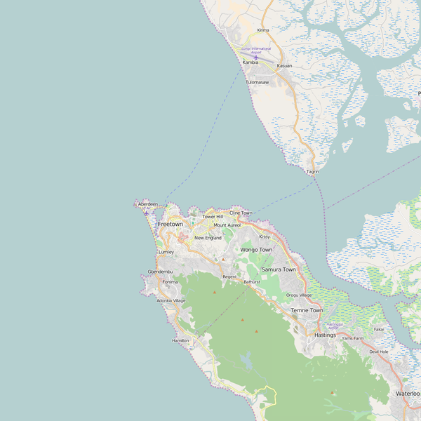 Editable City Map of Freetown