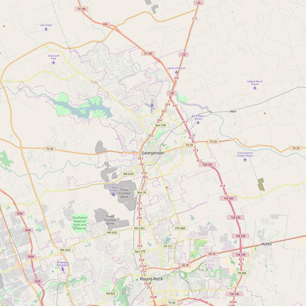 Editable City Map of Georgetown, DE