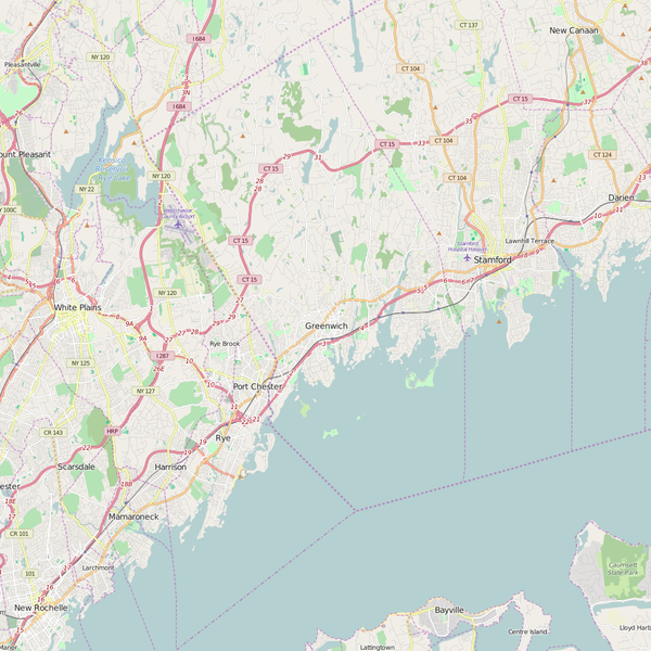 Editable City Map of Greenwich, CT