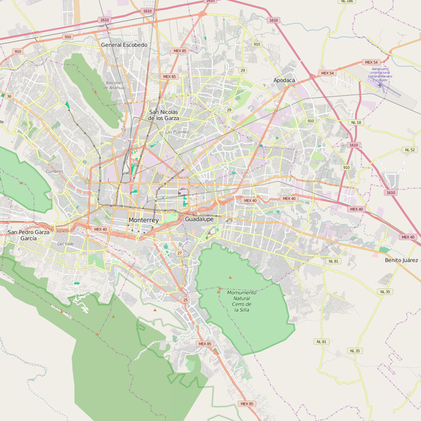Editable City Map of Guadalupe