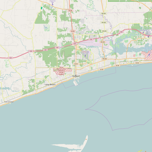 Editable City Map of Gulfport, FL