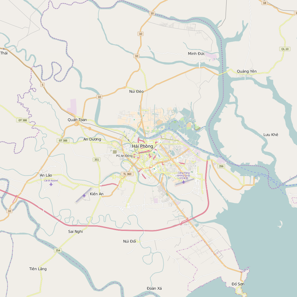 Editable City Map of Hai Phong