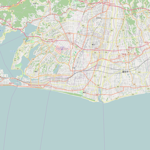 Editable City Map of Hamamatsu