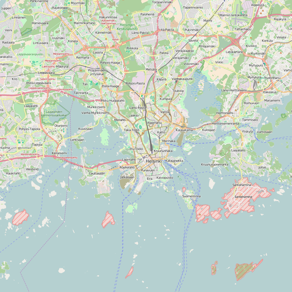 Editable City Map of Helsinki