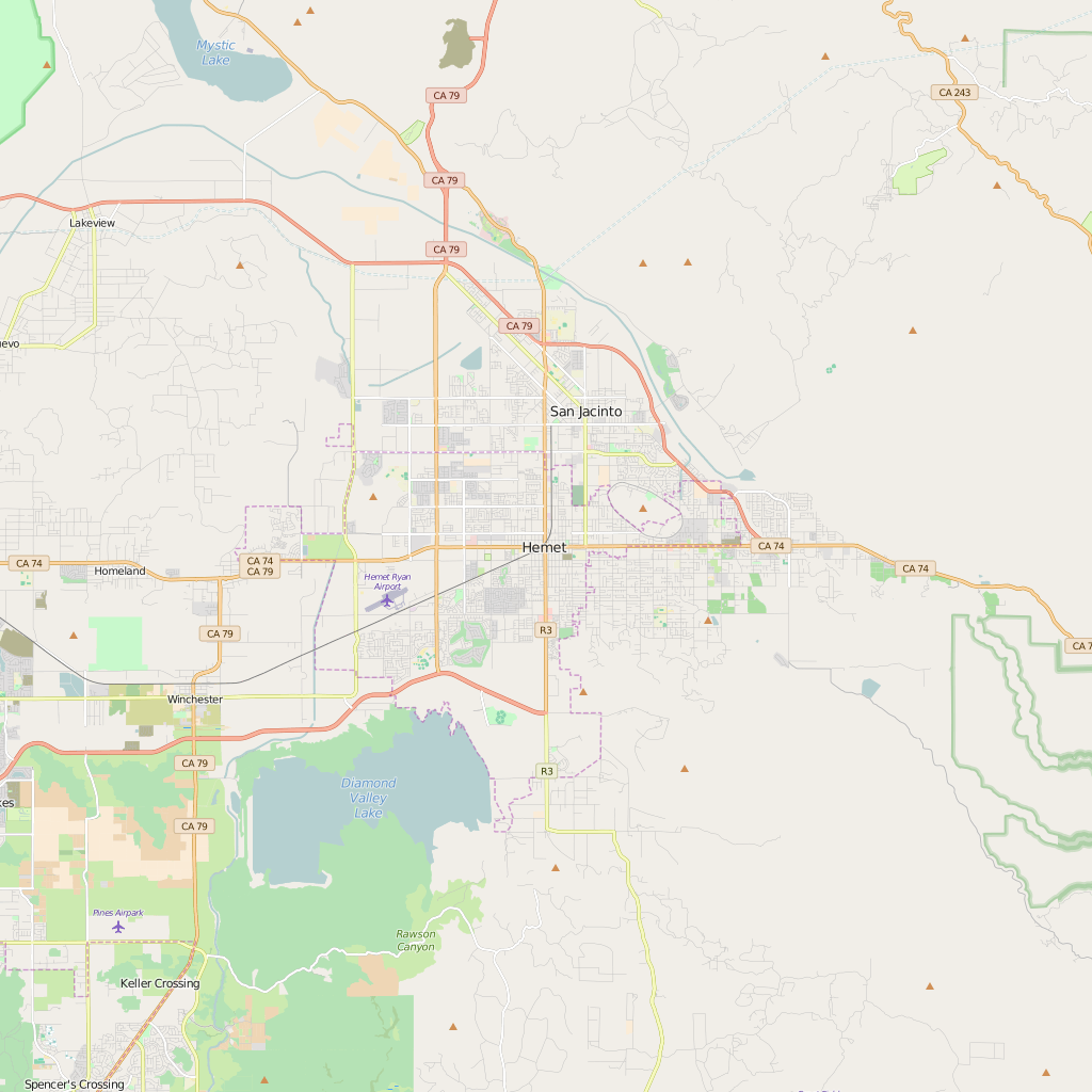 Hemet California Map Hemet, California Street Map