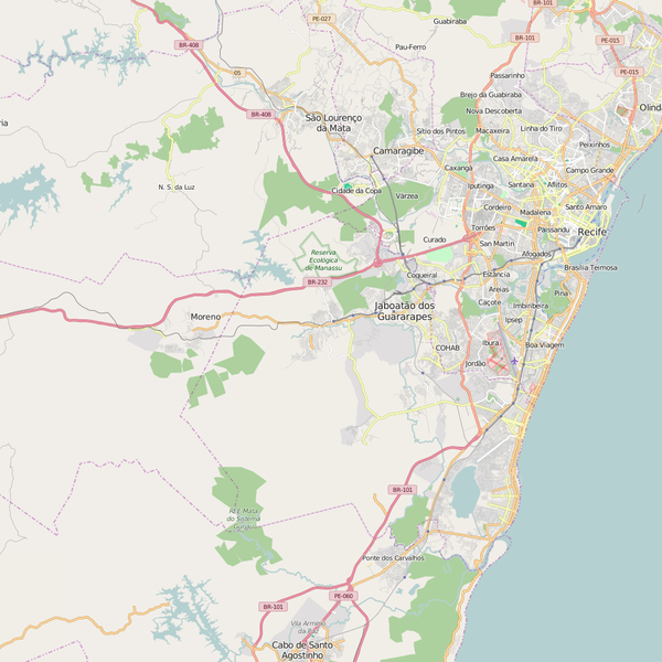 Editable City Map of Jaboatao