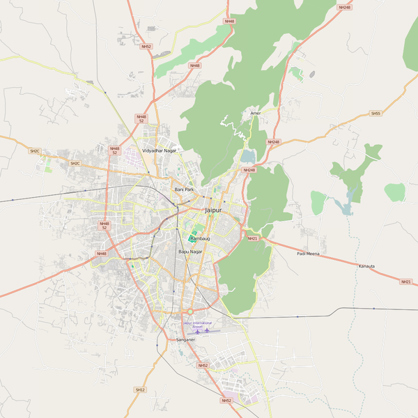 Editable City Map of Jaipur