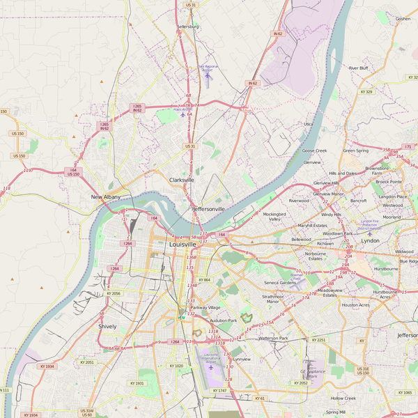 Editable City Map of Jeffersonville, IN