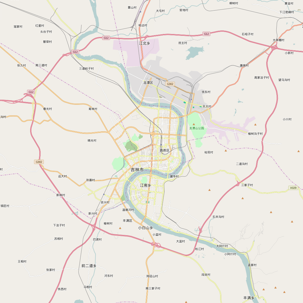Editable City Map of Jilin