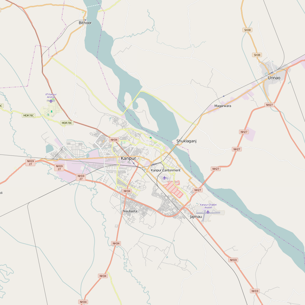 Editable City Map of Kanpur