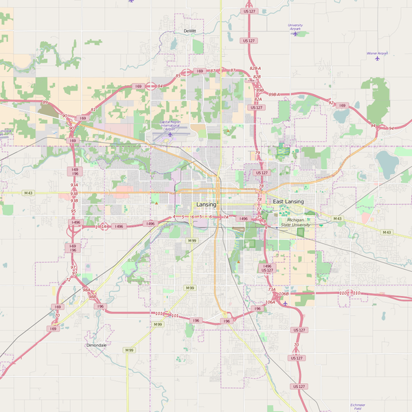 Editable City Map of Lansing, IL