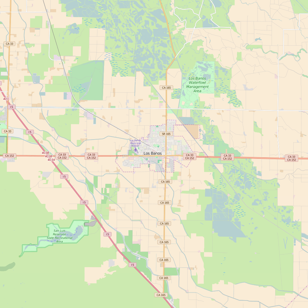 Detailed Editable Vector Map of Los Banos – Map Illustrators