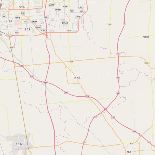 Editable City Map of Luancheng