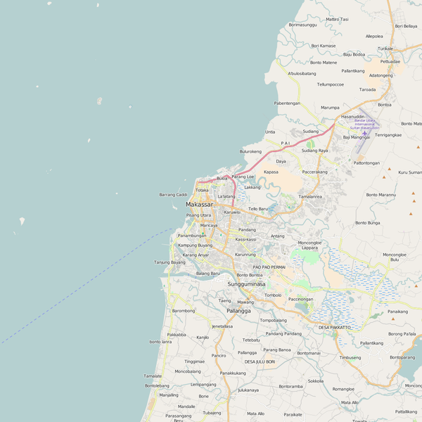 Editable City Map of Makasar