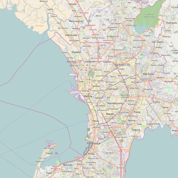 Editable City Map of Manila