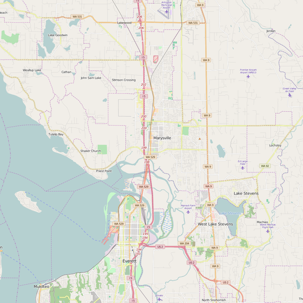 Editable City Map of Marysville, CA