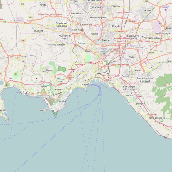 Editable City Map of Naples