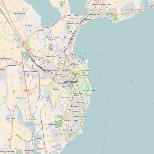 Editable City Map of Odesa