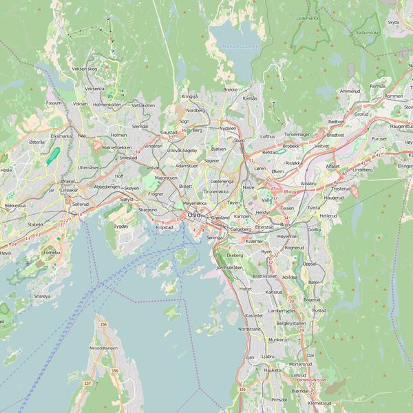 Editable City Map of Oslo