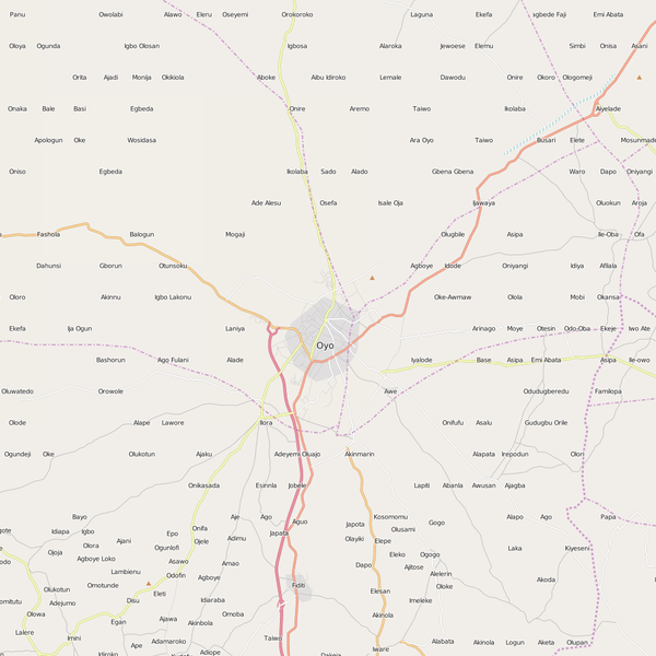 Editable City Map of Oyo