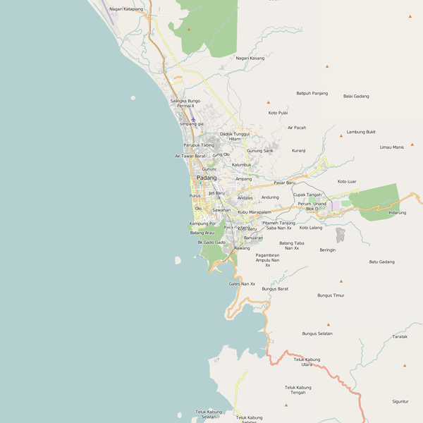 Editable City Map of Padang