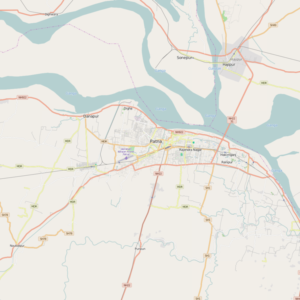Editable City Map of Patna