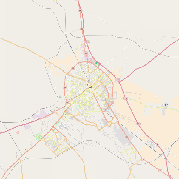 Editable City Map of Qom
