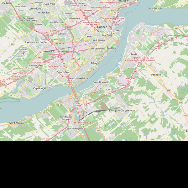 Editable City Map of Quebec