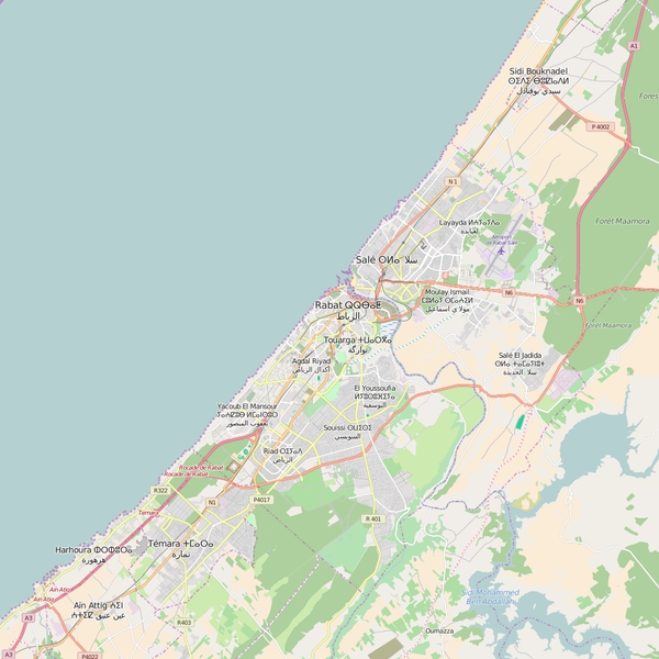 Editable City Map of Rabat – Map Illustrators