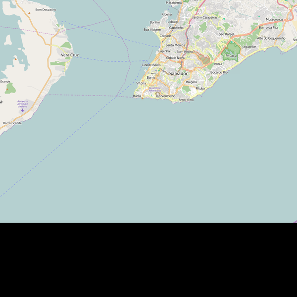 Editable City Map of Salvador