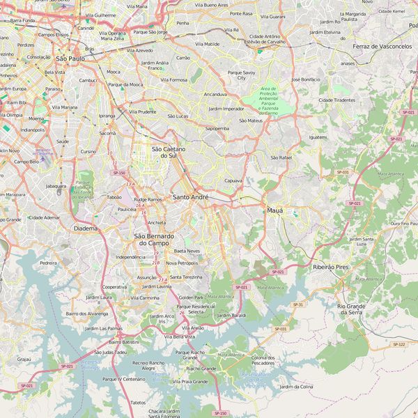 Editable City Map of Santo Andre
