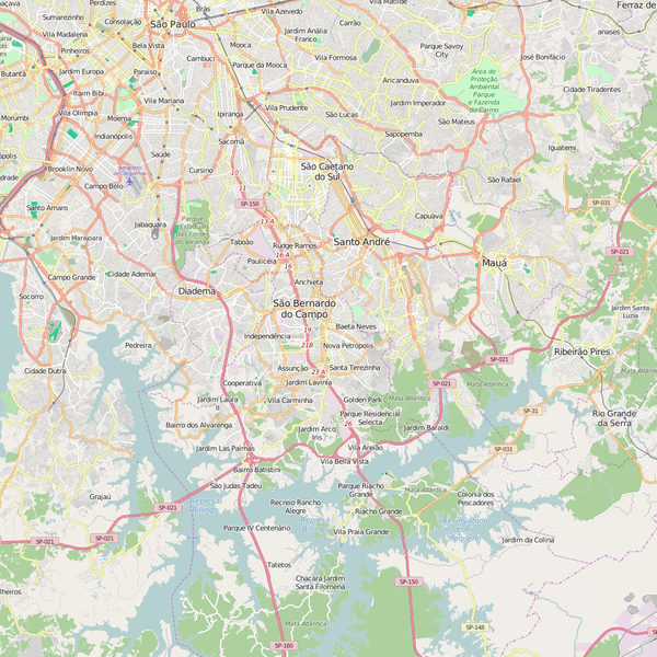 Editable City Map of Sao Bernardo do Campo