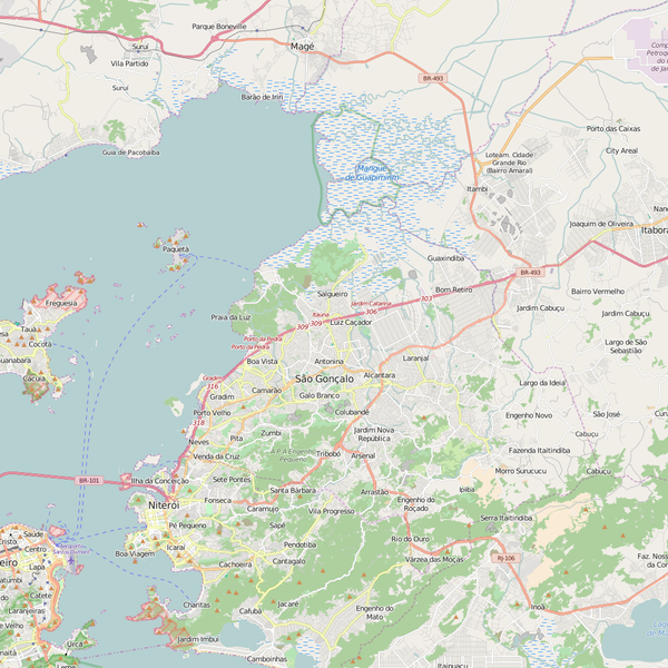 Editable City Map of Sao Goncalo