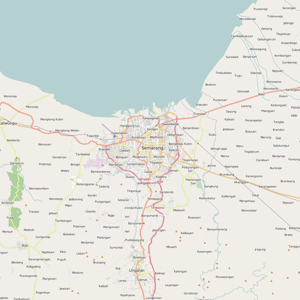 Editable City Map of Semarang