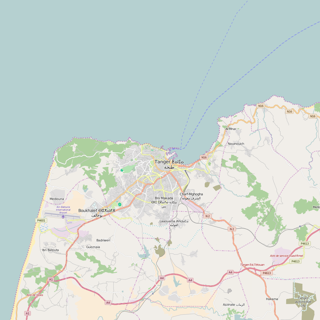 Editable City Map of Tangier